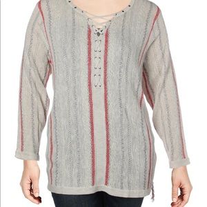 NWT Nick + Zoe Laced Front Sweater.